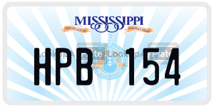 HPB154  license plate in MS