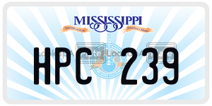 HPC239  license plate in MS