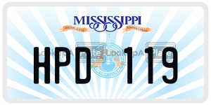 HPD119  license plate in MS