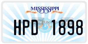 HPD1898  license plate in MS