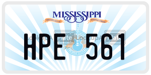 HPE561  license plate in MS