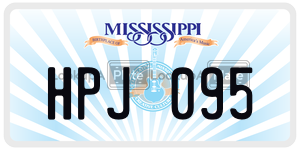HPJ095  license plate in MS