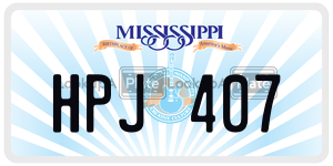 HPJ407  license plate in MS