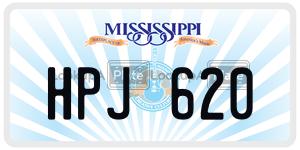HPJ620  license plate in MS