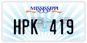 HPK419  license plate in MS