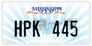 HPK445  license plate in MS