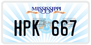HPK667  license plate in MS