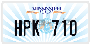 HPK710  license plate in MS
