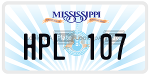 HPL107  license plate in MS
