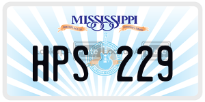 HPS229  license plate in MS