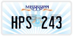 HPS243  license plate in MS