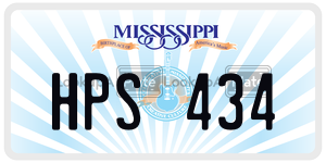 HPS434  license plate in MS