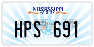 HPS691  license plate in MS