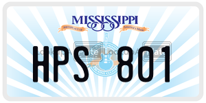 HPS801  license plate in MS
