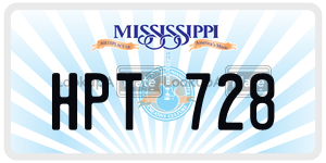 HPT728  license plate in MS