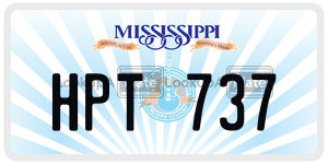 HPT737 license plate in Mississippi