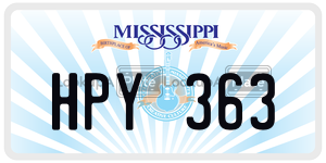 HPY363  license plate in MS