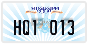 HQ1013  license plate in MS