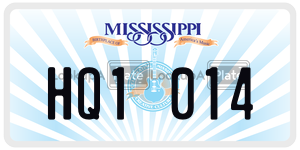 HQ1014  license plate in MS