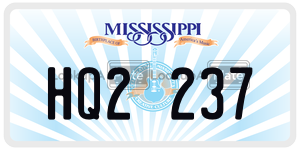 HQ2237  license plate in MS