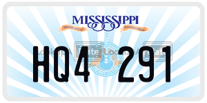 HQ4291  license plate in MS
