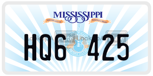 HQ6425  license plate in MS