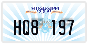 HQ8197  license plate in MS