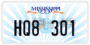 HQ8301  license plate in MS