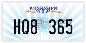 HQ8365  license plate in MS