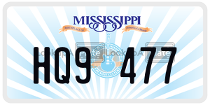 HQ9477  license plate in MS