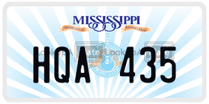 HQA435  license plate in MS
