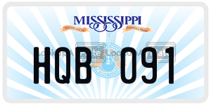 HQB091  license plate in MS