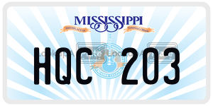 HQC203  license plate in MS