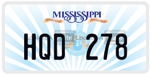 HQD278  license plate in MS