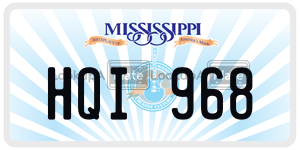HQI968  license plate in MS