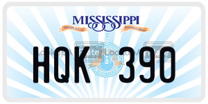 HQK390  license plate in MS
