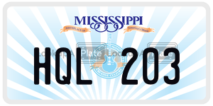 HQL203  license plate in MS