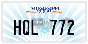 HQL772  license plate in MS