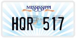 HQR517  license plate in MS