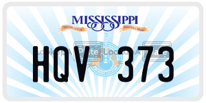 HQV373  license plate in MS
