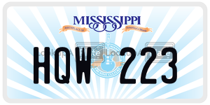 HQW223 license plate in Mississippi