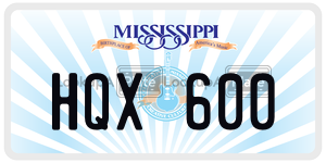 HQX600  license plate in MS