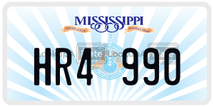 HR4990  license plate in MS