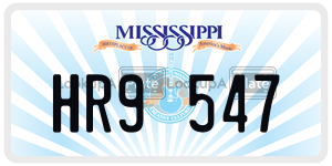HR9547  license plate in MS