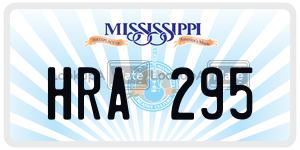 HRA295  license plate in MS