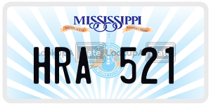 HRA521  license plate in MS