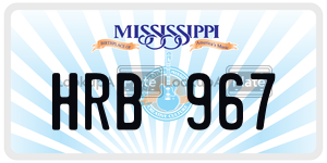 HRB967  license plate in MS