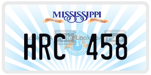 HRC458  license plate in MS