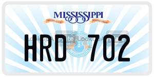 HRD702  license plate in MS