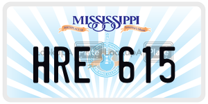 HRE615  license plate in MS